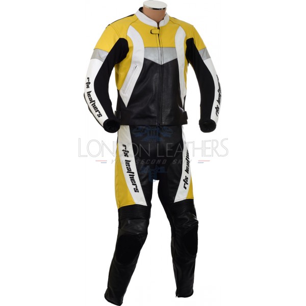 RTX Violator Yellow & Black Motorcycle Leather Suit